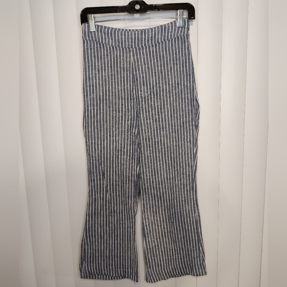Free People Pants - Free People Blue and White Striped Wide Leg Pants Women's Size 0